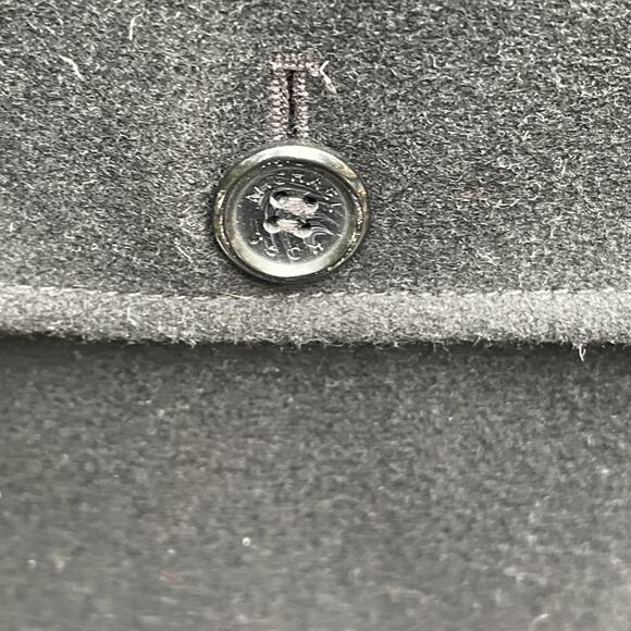 Michael Kors Pea coat Mens Large Black Wool Blend Button Up Utility Overcoat - Picture 7 of 9